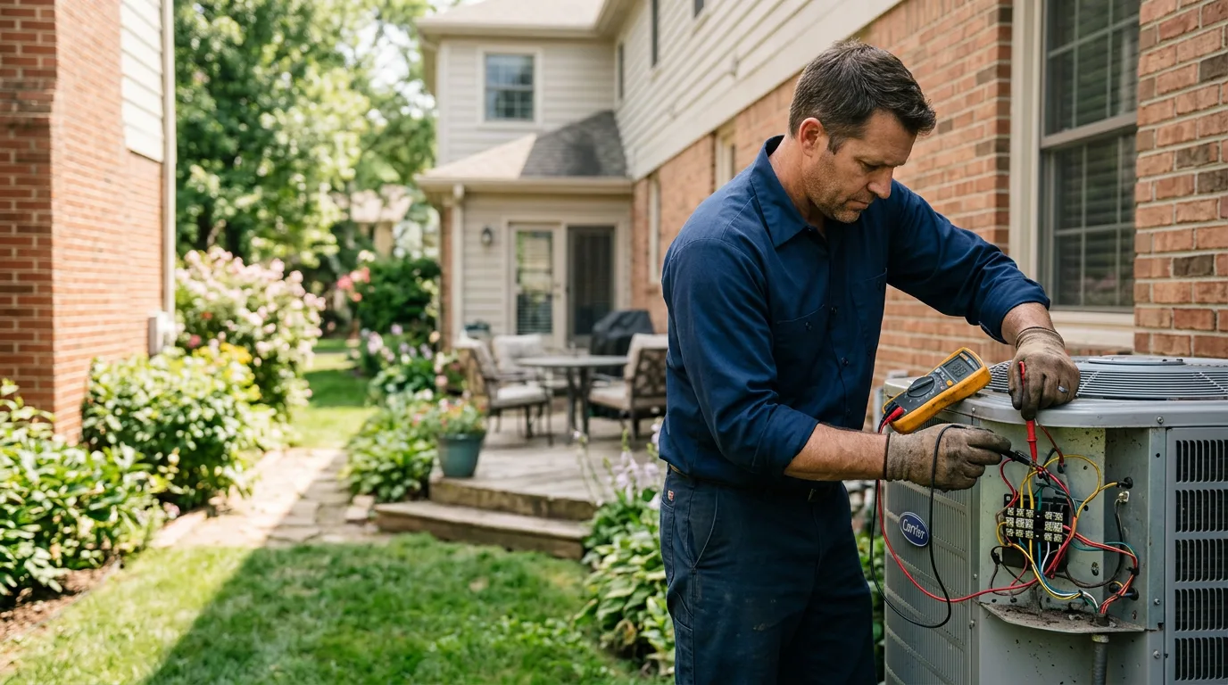 HVAC technician working near Thornburg, IA